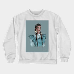 Portrait of Young Tatar Woman Crewneck Sweatshirt